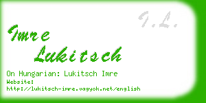 imre lukitsch business card